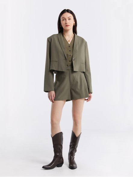 Single-breasted Cropped Blazer Single-breasted Cropped Blazer