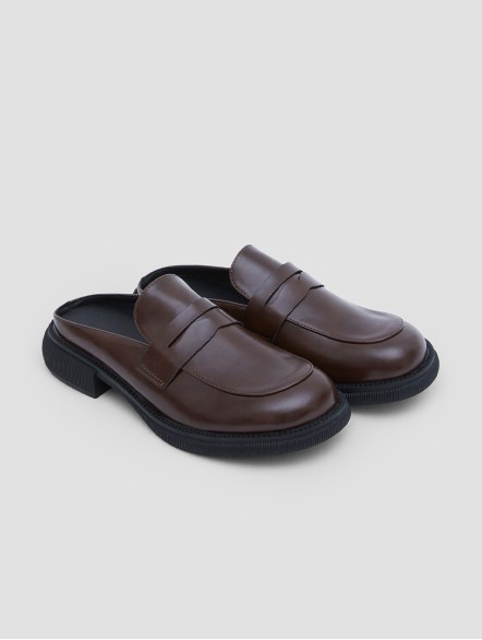 Stitching Penny Loafer Mules Stitching Penny Loafer Mules