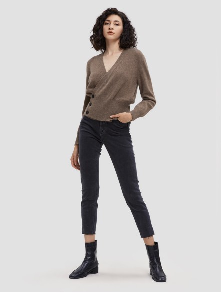 Yak Wool Knitted Button Pullover Sweater Yak Wool Knitted Button Pullover Sweater