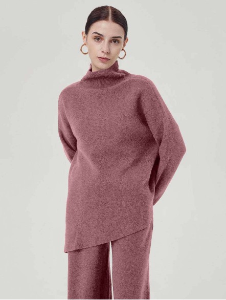 Wool Sweater and Wide Leg Pants Set Wool Sweater and Wide Leg Pants Set