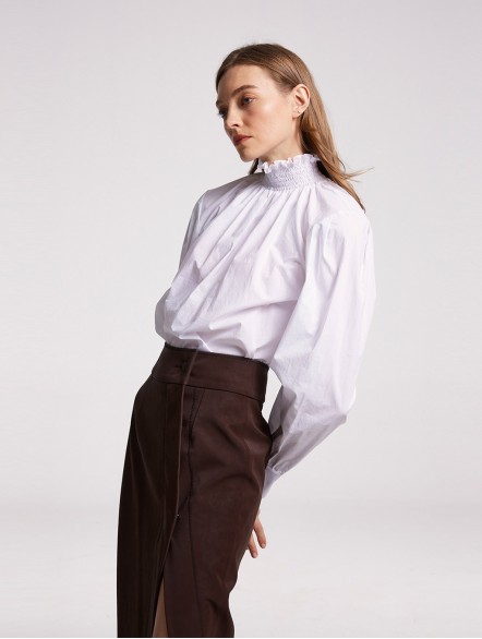 Stand Ruffle Collar Blouse Stand Ruffle Collar Blouse