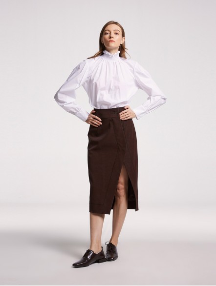Stand Ruffle Collar Blouse Stand Ruffle Collar Blouse