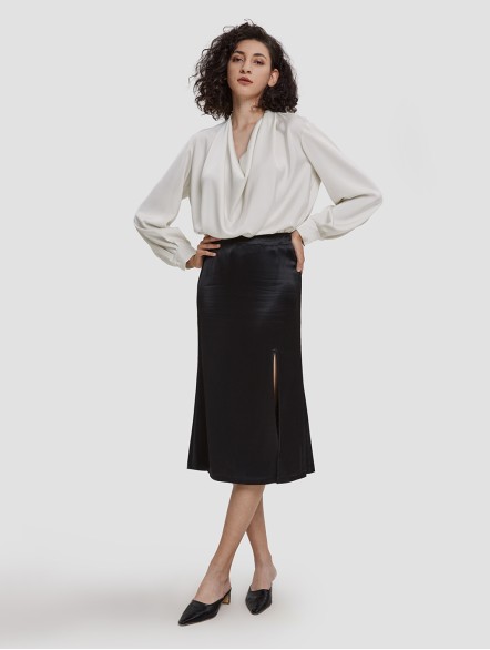 Cowl Neck Satin Blouse Cowl Neck Satin Blouse