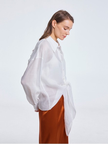 Drapey Shirt With Knot Drapey Shirt With Knot