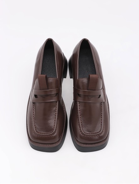 Muffin thick-soled leather shoes Muffin thick-soled leather shoes
