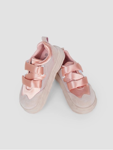 Silky Patchwork Chunky Sneakers Silky Patchwork Chunky Sneakers