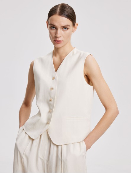 Button Front Vest Button Front Vest