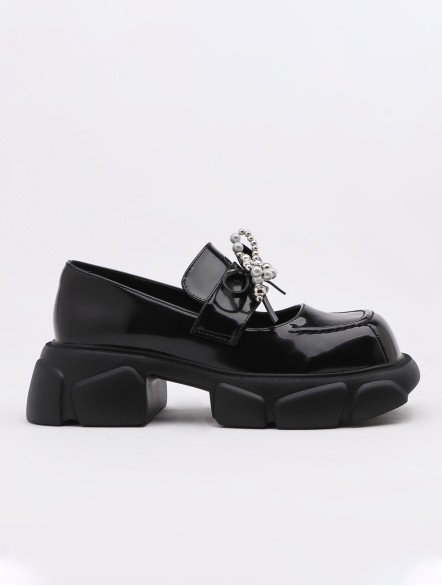 Black bow uniform shoes Black bow uniform shoes