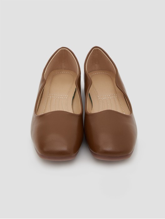 Wavy Stitch Flat Shoes