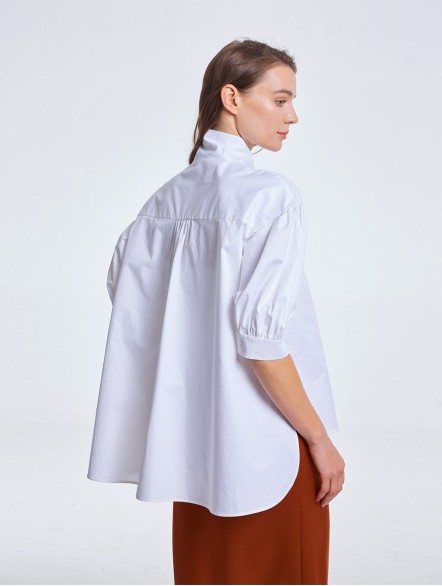 Knotted Neckline Cotton Top Knotted Neckline Cotton Top