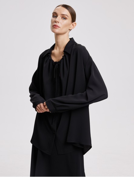 Drawstring-Neck Shirt Drawstring-Neck Shirt