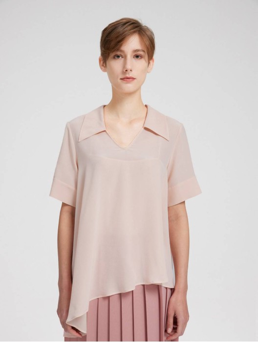 Short Sleeve Silk Top