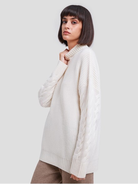 Roll-neck Fine Ribbed Cashmere Jumper Roll-neck Fine Ribbed Cashmere Jumper