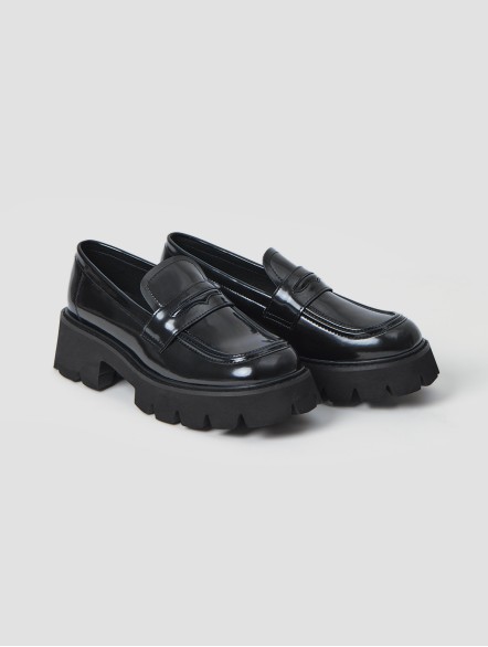 Shiny Leather Penny Loafers Shiny Leather Penny Loafers