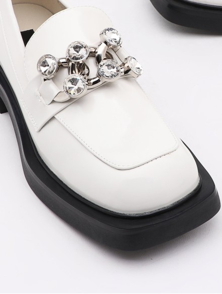 Rhinestone thick heeled single shoes Rhinestone thick heeled single shoes