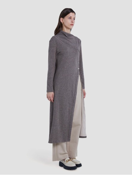 Buttered Slit Long Sweater Buttered Slit Long Sweater