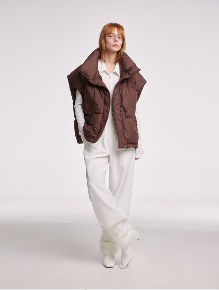 Sleeveless High Collar Puffer Jacket Sleeveless High Collar Puffer Jacket