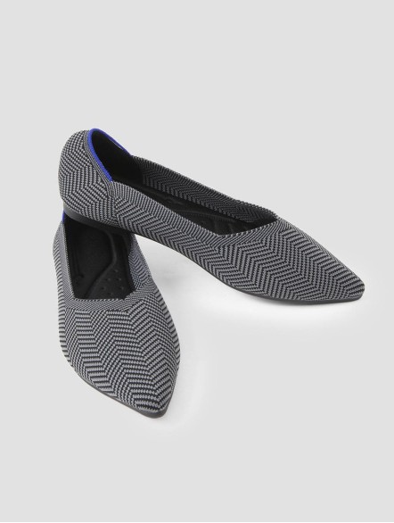 Stripe Pointy Toe Flap Shoes Stripe Pointy Toe Flap Shoes