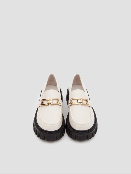 Leather Loafers With Chain Leather Loafers With Chain