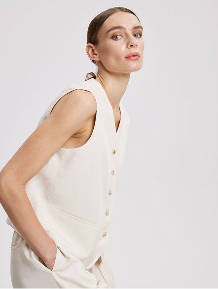 Button Front Vest Button Front Vest