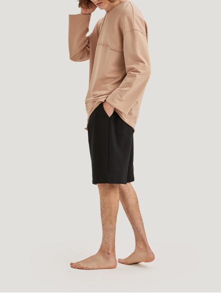 Plain Asymmetric Cotton Long Sleeve Shirt Plain Asymmetric Cotton Long Sleeve Shirt
