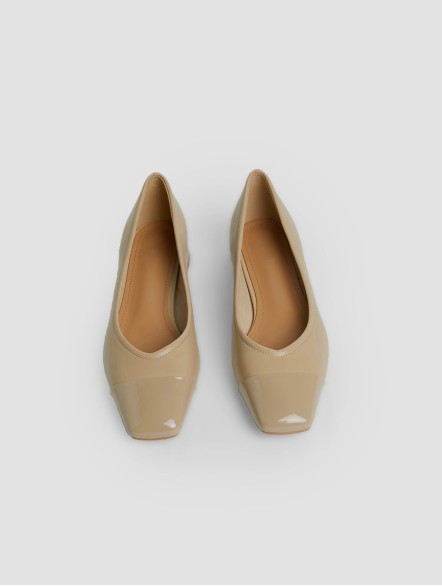Patent Leather Stitching Thick Heel Single Shoes Patent Leather Stitching Thick Heel Single Shoes