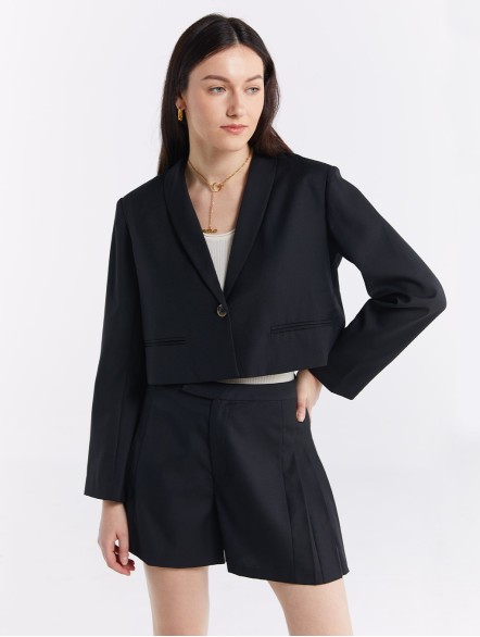 Single-breasted Cropped Blazer Single-breasted Cropped Blazer