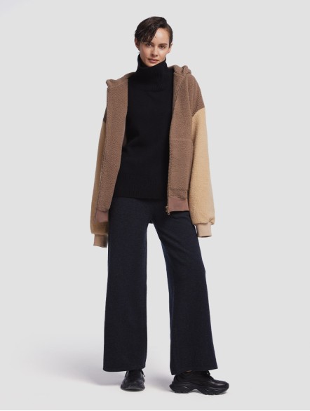 Contrasting Hooded Teddy Jacket Contrasting Hooded Teddy Jacket