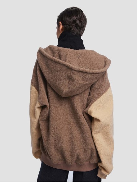 Contrasting Hooded Teddy Jacket Contrasting Hooded Teddy Jacket