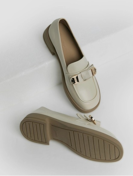 Round Toe Chunky Heel Bow Loafers Round Toe Chunky Heel Bow Loafers