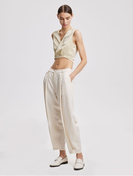 Linen-Blend Tapered Pants Linen-Blend Tapered Pants